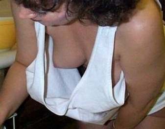 View of breast down blouse